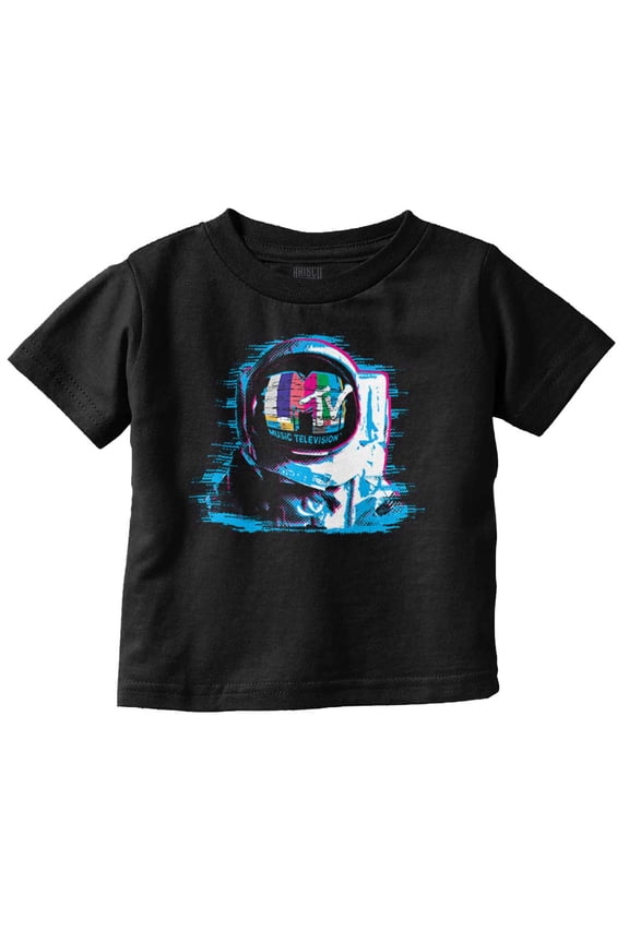 Static Glitch Logo Moon Man Toddler Boy Girl T Shirt Infant Toddler Brisco Brands 12M