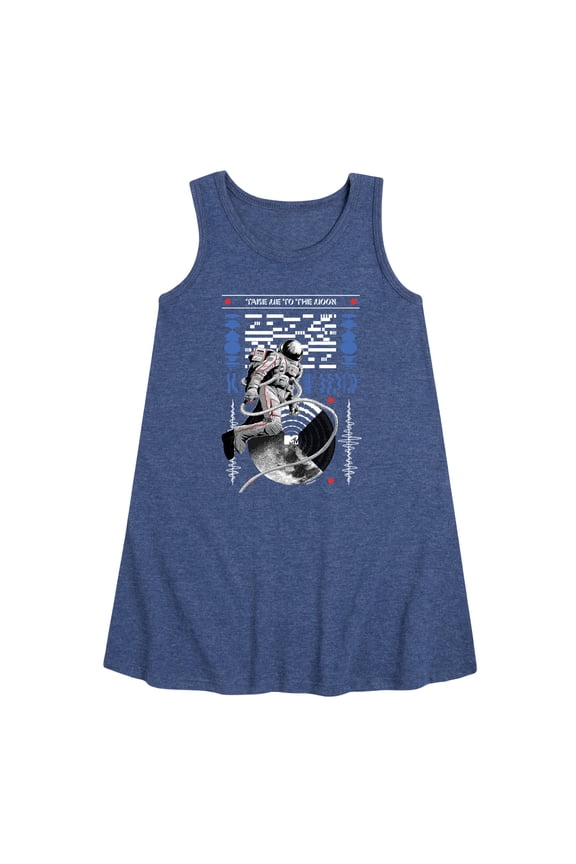 - Take Me To The Moon Person - Toddler & Youth Girls A-line Dress