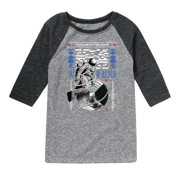 MTV - Take Me To The Moon Person - Toddler & Youth Raglan Graphic T-Shirt