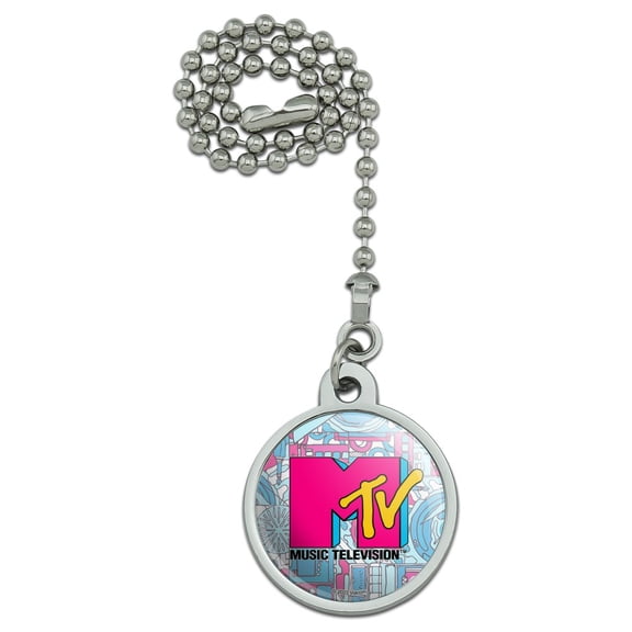 MTV Techno Neon Logo Ceiling Fan and Light Pull Chain