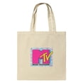 thumbnail image 1 of MTV Techno Neon Logo Grocery Travel Reusable Tote Bag - Small, 1 of 1