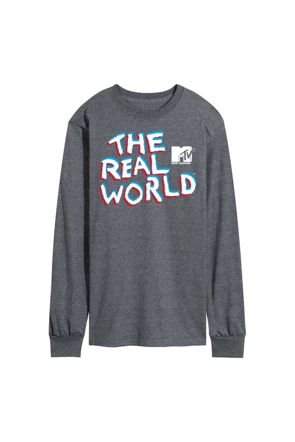 - The Real World Logo -  Men's Long Sleeve T-Shirt