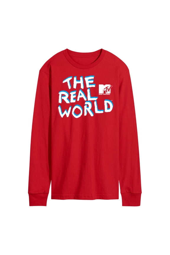- The Real World Logo -  Men's Long Sleeve T-Shirt