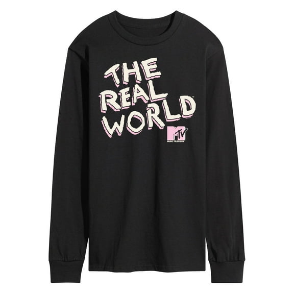 MTV - The Real World Pink Logo - Men's Long Sleeve T-Shirt