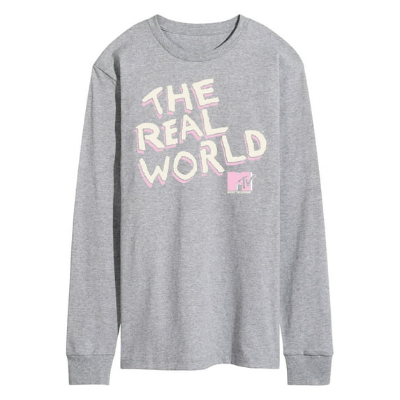 MTV - The Real World Pink Logo - Men's Long Sleeve T-Shirt