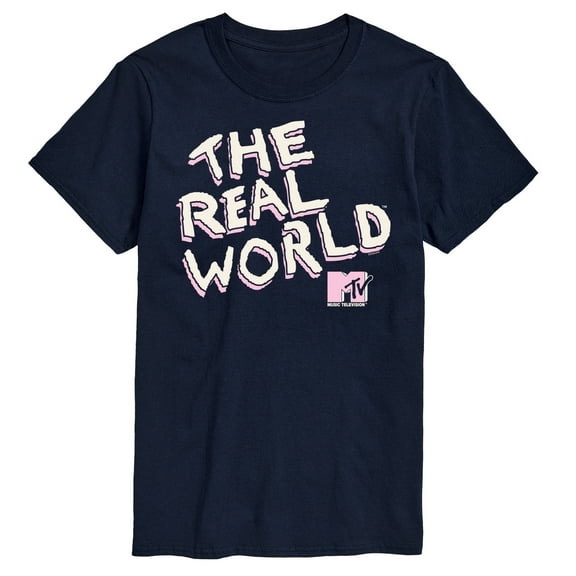 MTV - The Real World Pink Logo - Men's Short Sleeve Graphic T-Shirt