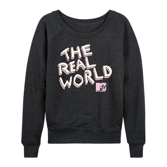 MTV - The Real World Pink Logo - Women's Lightweight French Terry Long Sleeve Shirt