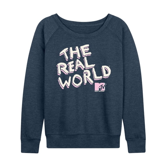 MTV - The Real World Pink Logo - Women's Lightweight French Terry Long Sleeve Shirt