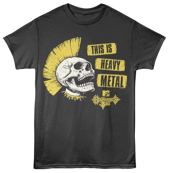 MTV Headbangers Ball Is Heavy Metal Men's T Shirt (Charcoal, Adult2XL)