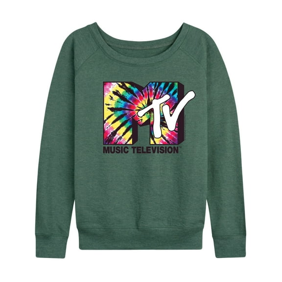 MTV - Tie Dye MTV Logo - Women's Lightweight French Terry Long Sleeve Shirt