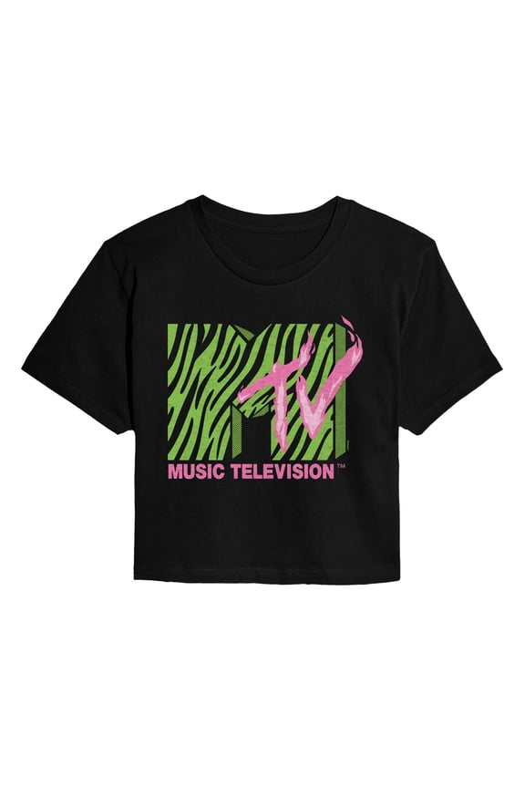- Tiger Stripes Cropped Graphic T-Shirt
