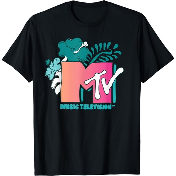 MTV Tropical Flower Logo T-Shirt