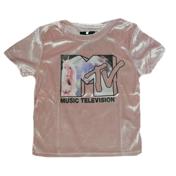 MTV Unicorn Junior Women's Crop Top T-Shirt (Medium)