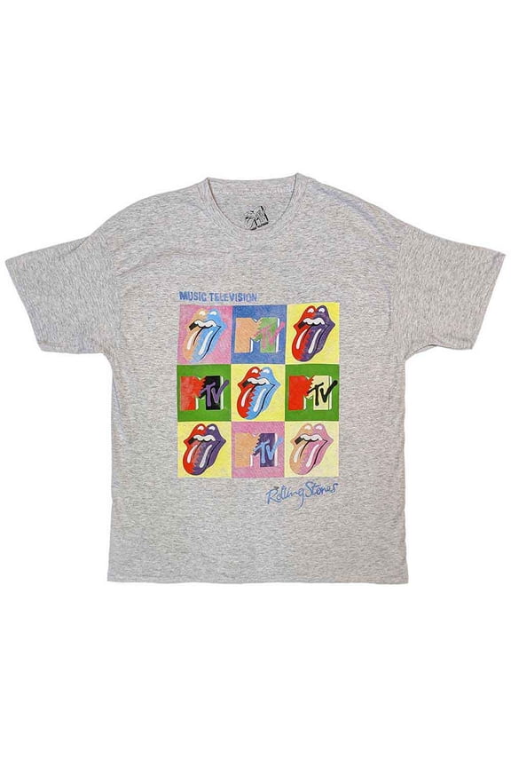 MTV Unisex T-Shirt: Rolling Stones Warhol Squares (XX-Large)