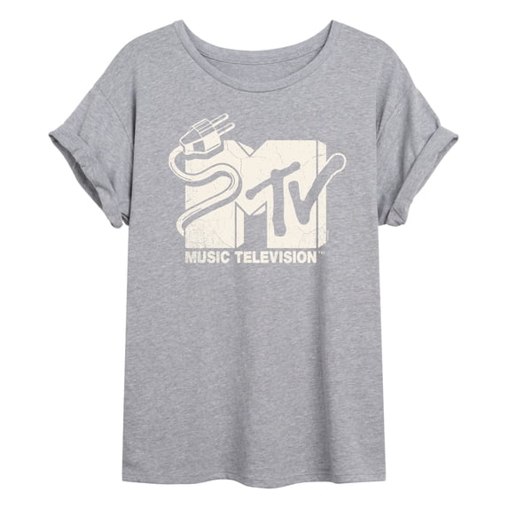 MTV - Unplugged Logo - Juniors Oversized Graphic T-Shirt