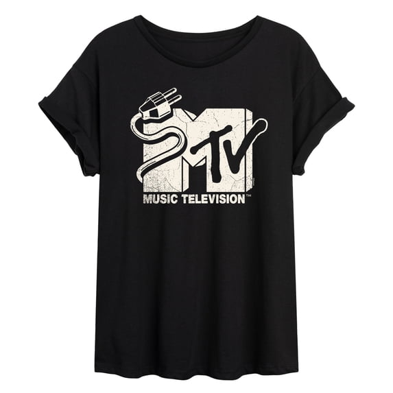 MTV - Unplugged Logo - Juniors Oversized Graphic T-Shirt