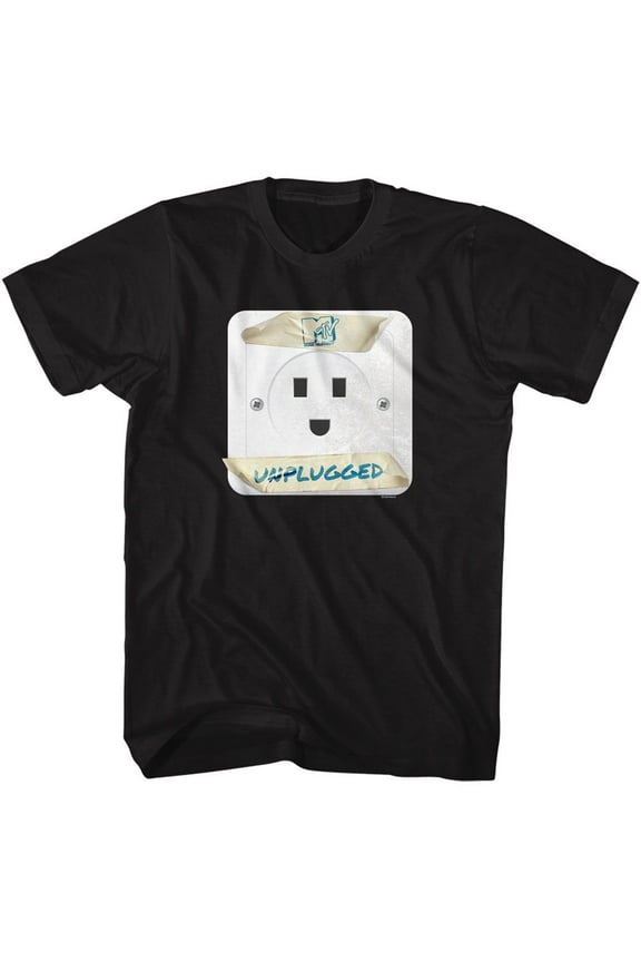 MTV Unplugged Outlet Black Adult T-Shirt