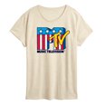 thumbnail image 1 of MTV - Usa Flag -  Women's Short Sleeve Graphic T-Shirt, 1 of 4