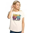 thumbnail image 1 of MTV Western Sky Women's Graphic T-Shirt Rolled Sleeve Tee, 1 of 6
