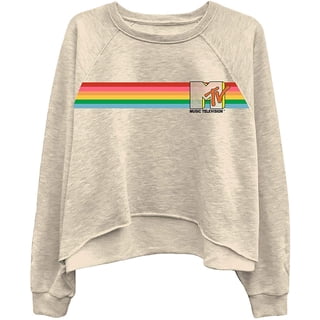 MTV Ladies Long Sleeve Shirt - I Want My Logo Oversized Raglan Fleece