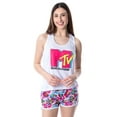 thumbnail image 1 of MTV Womens' Music Television Logo Sleep Pajama Set Short Tank Top, 1 of 8