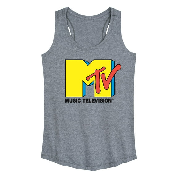 MTV - Yellow And Orange MTV Logo - Women's Racerback Tank Top