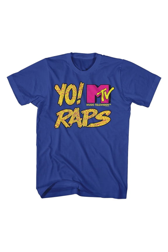 MTV Yo! MTV Raps Texture Royal T-Shirt