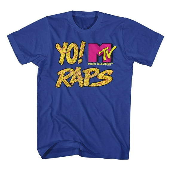 MTV Yo! MTV Raps Texture Royal T-Shirt