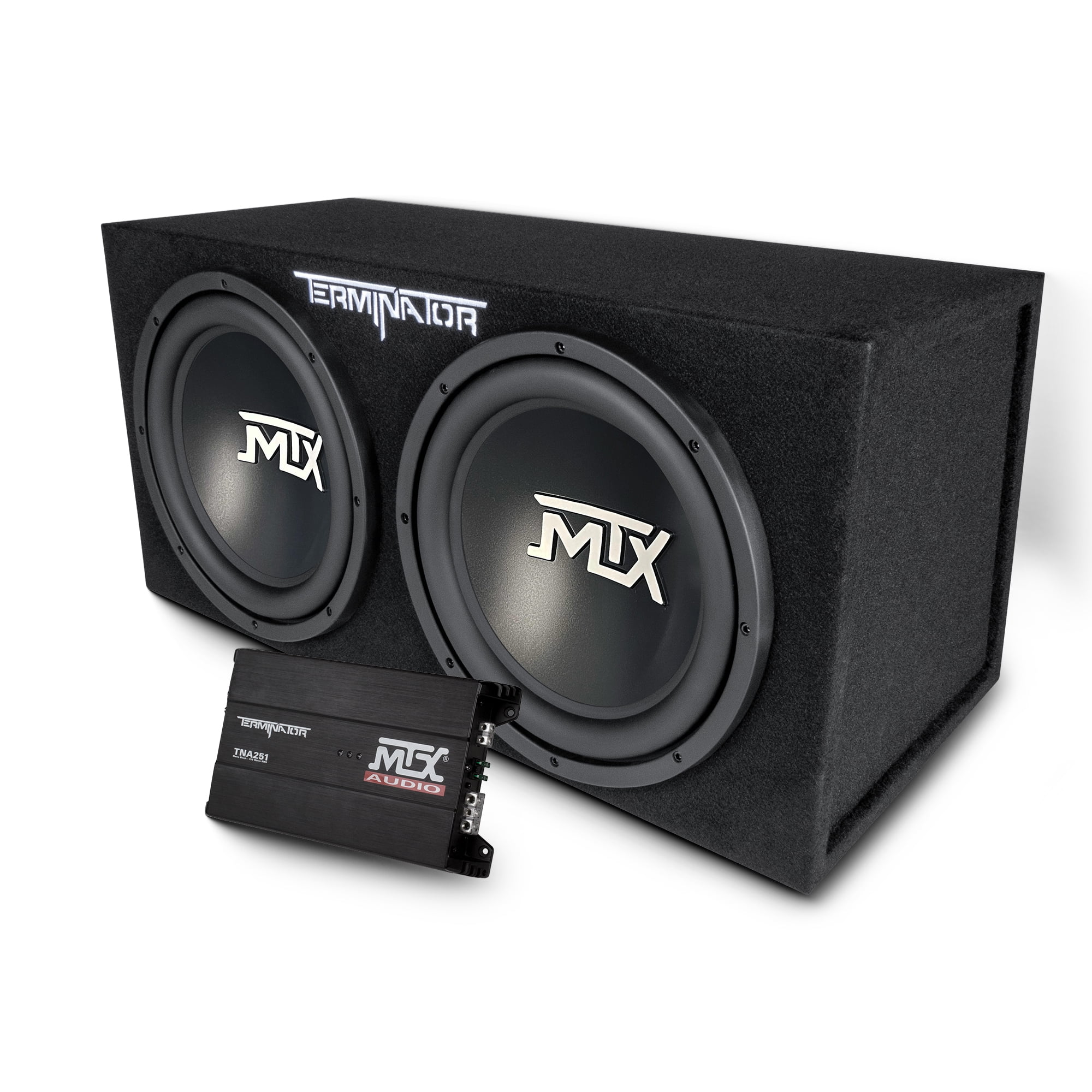 MTX AUDIO MTX 12" 1200W Dual Loaded Car Subwoofer Audio, Sub Box, Amplifier and Amp Kit