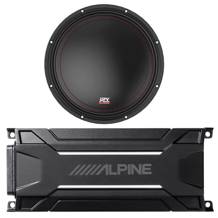 MTX 3510-02 10" 250 Watt RMS SVC 2-ohm Car Audio Subwoofer+Alpine Mono Amplifier