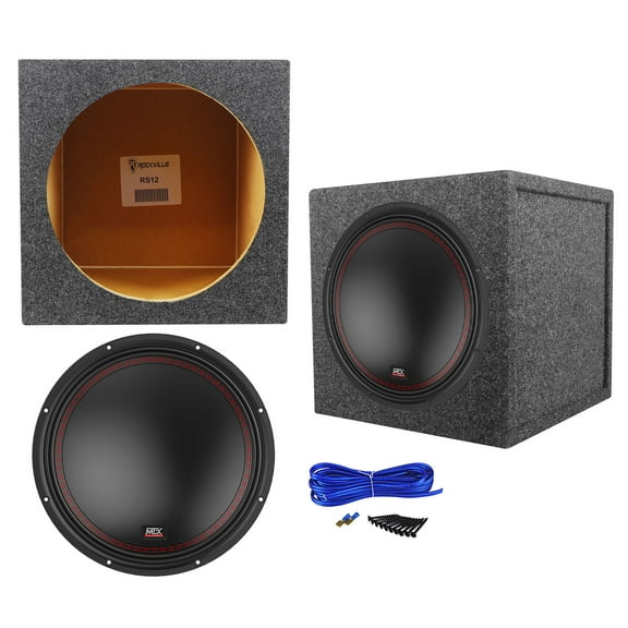 MTX 5512-44 12" 800 Watt DVC 4-ohm Car Audio Subwoofer+Sealed Sub Box Enclosure