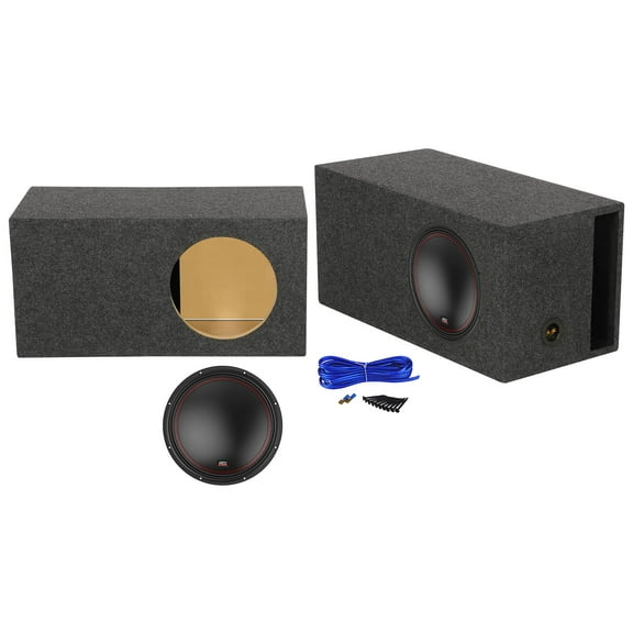 MTX 5512-44 12" 800 Watt DVC 4-ohm Car Audio Subwoofer+Vented Sub Box Enclosure
