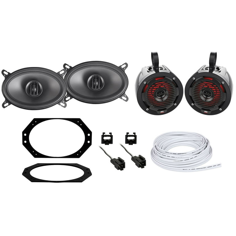 NuIth 4"x6" To 5.25" Front Dash Speaker Adapter For 1997-2006 Jeep Wrangler TJ LJ, 5 1/4 Inch Speaker Ring Adapter Solid Plastic, 5.25 Inch Aftermarket Speaker Bracket, 2PCS