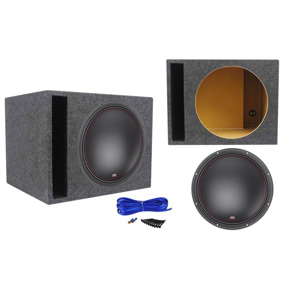 MTX 7515-22 15" 750 Watt RMS Competition Subwoofer + Vented Sub Box Enclosure