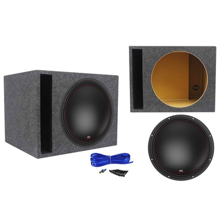 MTX 7515-44 15" 750 Watt RMS Competition Subwoofer + Vented Sub Box Enclosure