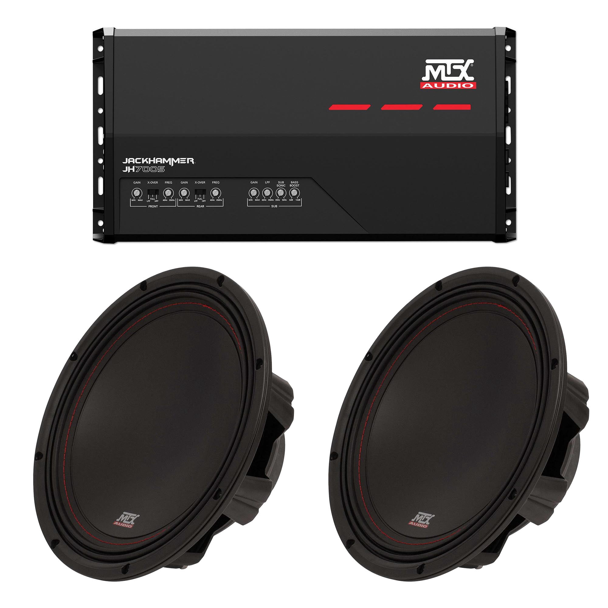 MTX Audio JH7005 Jackhammer 5 Ch. Amp, (2) 35-Series 10