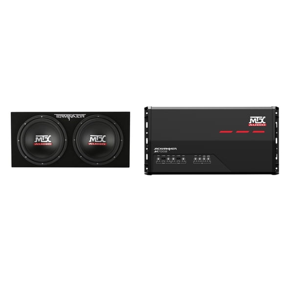 MTX Audio JH7005 Jackhammer 5 Ch. Amp & TNE212D Dual 12" Loaded Enclosure Bundle