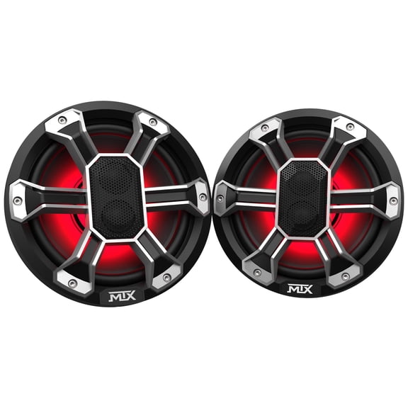 MTX Audio PS65C Powersports 6.5 85-Watt RMS 4 Coaxial Speaker Pair IP-67 Rated with RGB Lighting and Customizable Grilles