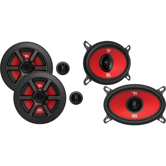 MTX Audio TERMINATOR6S Terminator Series 6.5in Component and MTX Audio TERMINATOR46 Terminator Series 4x6in Coaxial Bundle