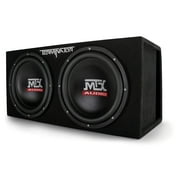 MTX TNE212DV 12-Inch 2000-Watt Max Car Audio Dual Loaded Subwoofer Box Enclosure