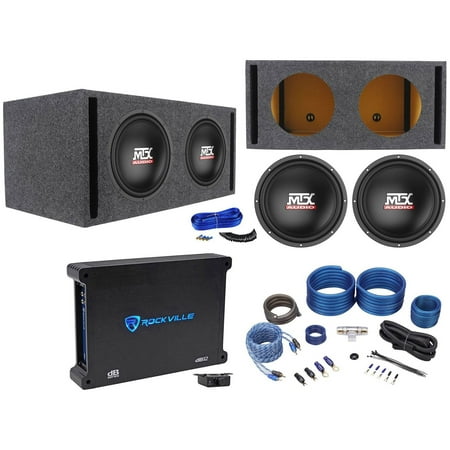 MTX Audio Terminator 12" Car Subwoofers, 800w Peak Power, Dual Package
