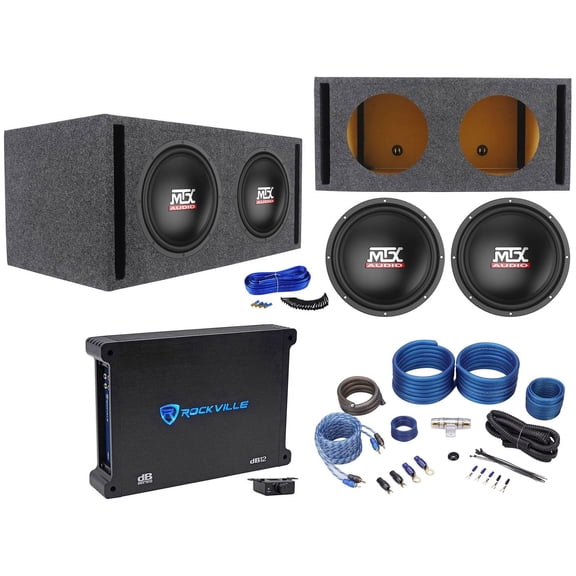 MTX Audio Terminator 12" Car Subwoofers, 800w Peak Power, Dual Package