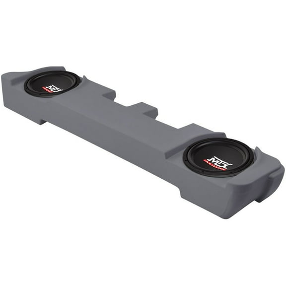 MTX Audio Thunderform F250X00C20-TN Two 10" 4 ohms Loaded Vehicle Specific Thunderform Subwoofer Enclosure (Charcoal, Loaded) For 2000-2007 Ford F-250 Super Cab