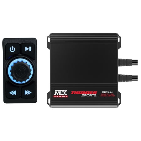 MTX MUD100.4 400w 4-Channel Amp+Memphis Audio Bluetooth Rocker Switch Controller