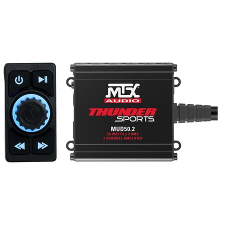 MTX MUD50.2 2-Channel Amplifier+Memphis Audio Bluetooth Rocker Switch Controller