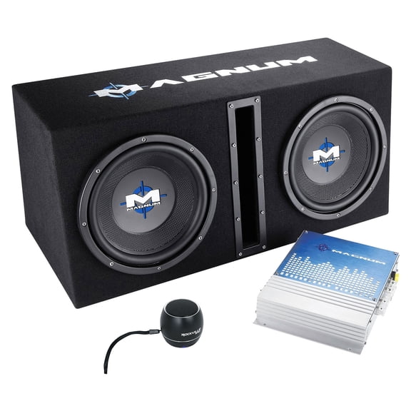 MTX Magnum MB210SP 800w Dual 10 Subwoofers+Vented Sub Box+Amp+Bluetooth Speaker