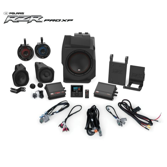 MTX Audio PROXP-20-THUNDER5 Plug-N-Play System with Radio, 2 Amps, 5 Speakers, Compatible With 2020+ Polaris Rzr ProXP (Non-RideCommand)