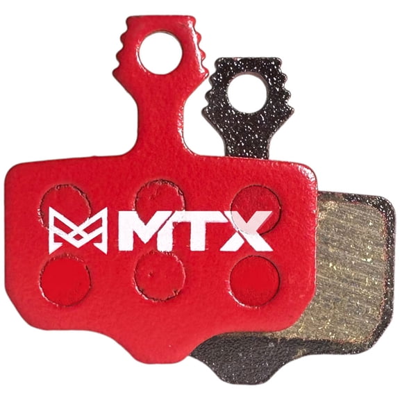 MTX Red Label RACE Disc Brake Pads - Ceramic/Kevlar Compound, SRAM Level / Red / Rival AXS / Force, 2-Piston, Knurled