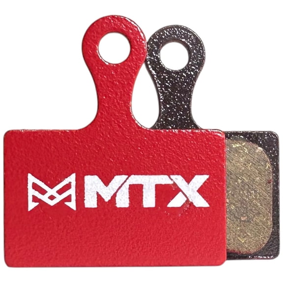 MTX Red Label RACE Disc Brake Pads - Ceramic/Kevlar Compound, Shimano Road XTR 9100 / GRX / Dura-Ace Road, 2-Piston,