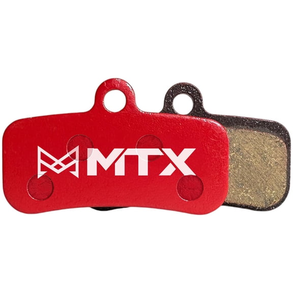 MTX Red Label RACE Disc Brake Pads - Ceramic/Kevlar Compound, Shimano and TRP MTB, 4-Piston, Single Set